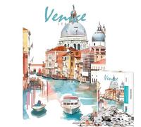 Puzzle da 1000 pezzi per ragazzi Venezia acquerello ideale per compleanni e Natale Migliora la memoria Gioco avvincente adatto a persone dai 14 anni in su (38x52cm)
