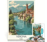 Puzzle da 1000 pezzi per ragazzi, Verona, Romeo e Giulietta, giochi rilassanti, attività divertenti da fare a casa, ottimo regalo per gli appassionati di videogiochi 38x52cm