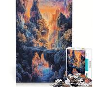 Puzzle da 1000 pezzi per ragazzi "Verso l'altro mondo" giochi per tutta la famiglia per migliorare la memoria con poster e foglio di curiosità abbinati 38x52cm