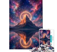 Puzzle da 1000 pezzi per ragazzi vetta di montagna con riflesso cosmico puzzle da 1000 pezzi decorazione per la casa giocattolo decorazione da parete offerta come regalo per tutta la famiglia