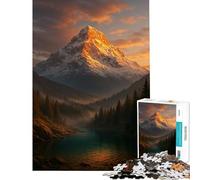 Puzzle da 1000 pezzi per ragazzi vetta innevata al tramonto gioco rilassante ed educativo ideale come regalo di compleanno o per migliorare la memoria (dimensioni 75x50cm)