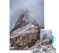 Puzzle da 1000 pezzi per ragazzi vetta nebbiosa della montagna Aiuta ad allenare la mente Un'opera d'arte Gioco divertente Adatto a partire dai 14 anni (38x26cm)