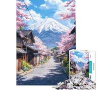 Puzzle da 1000 pezzi per ragazzi Via dei ciliegi in fiore in Giappone Divertimento a casa migliora la memoria gioco per famiglie adatto dai 14 anni in su (38x52cm)