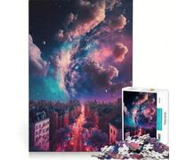 Puzzle da 1000 pezzi per ragazzi: Via Lattea sopra la città decorazione da parete passatempo ideale per le vacanze a casa per rafforzare l'amore tra le coppie 50x75cm