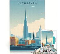 Puzzle da 1000 pezzi per ragazzi viaggio a Reykjavik gioco per famiglie attività divertenti da fare a casa per rafforzare l'amore tra le coppie 38x26cm