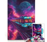 Puzzle da 1000 pezzi per ragazzi, Viaggio Cosmico in Treno, Giocattolo Antistress, Divertimento da Attività a Casa, Ideale come Regalo 50x75cm