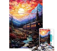 Puzzle da 1000 pezzi per ragazzi viaggio in treno notturno divertimento a casa gioco pratico per migliorare la memoria adatto a partire dai 14 anni (38x26cm)