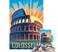 Puzzle da 1000 pezzi per ragazzi viaggio nell'antica Roma difficile e stimolante decorazione per la casa gioco rilassante per ragazzi dai 14 anni in su (50x75cm)