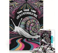 Puzzle da 1000 pezzi per ragazzi "Viaggio psichedelico con la lumaca" gioco educativo divertente antistress regalo di Natale o compleanno 50x75cm