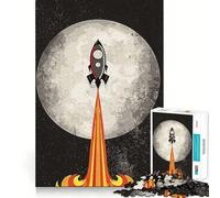 Puzzle da 1000 pezzi per ragazzi, viaggio sulla Luna, gioco di incastro preciso, sfida mentale, divertimento rilassante, scena natalizia (38x26cm)