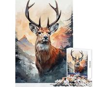 Puzzle da 1000 pezzi per ragazzi Viandante del bosco Gioco impossibile Decorazione da parete Giocattolo educativo Divertimento per attività a casa (38x52cm)