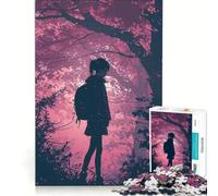 Puzzle da 1000 pezzi per ragazzi, Viandante della foresta, gioco interattivo, migliora la memoria, compleanno e Natale 38x52cm
