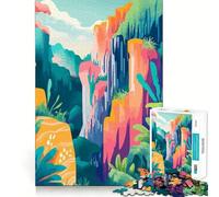 Puzzle da 1000 pezzi per ragazzi, vibrante canyon, paesaggio minimalista, arte a incastro, gioco di abilità mentale, divertimento, tempo libero, Natale, casa, arte (38x52cm)