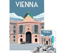 Puzzle da 1000 pezzi per ragazzi Vienna Austria gioco impossibile giocattolo avvincente per coltivare la pazienza regalo di compleanno decorazione da parete (dimensioni 38x26cm)