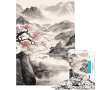 Puzzle da 1000 pezzi per ragazzi villaggio giapponese sfida educativa giochi per la casa per rilassarsi e passare il tempo per ragazzi dai 14 anni in su Dimensioni: 38x52cm