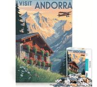 Puzzle da 1000 pezzi per ragazzi: Visita Andorra - Poster di viaggio Giocattolo - Decorazione da parete Perfetto per decorazioni Regali di Natale e compleanno 38x52cm