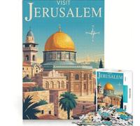 Puzzle da 1000 pezzi per ragazzi visita Gerusalemme poster di viaggio gioco pratico attività per famiglie ottimo regalo per gli appassionati di videogiochi 38x52cm