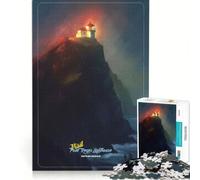 Puzzle da 1000 pezzi per ragazzi "Visita il faro nella nebbia" giocattolo decorativo da parete decorazione perfetta regalo di Natale o compleanno 38x52cm
