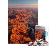 Puzzle da 1000 pezzi per ragazzi vista aerea del Parco Nazionale di Canyonlands puzzle per adulti giochi rilassanti ma divertenti e spiritosi ideale come regalo per tutta la famiglia (38x52cm)