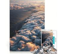 Puzzle da 1000 pezzi per ragazzi, vista aerea di nuvole e paesaggio, gioco educativo, gara di velocità manuale, gioco di sfida unico 38x26cm