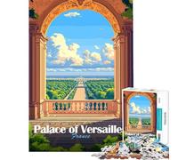 Puzzle da 1000 pezzi per ragazzi Vista della Reggia di Versailles Puzzle da 1000 pezzi Decorazione per la casa Giocattolo Gioco stimolante Regalo (75x50cm)