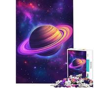 Puzzle da 1000 pezzi per ragazzi vivace galassia di Saturno puzzle per adulti giochi rilassanti migliora la memoria attività divertenti da fare a casa (dimensioni 38x26cm)