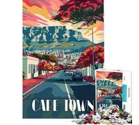 Puzzle da 1000 pezzi per ragazzi vivaci strade di Città del Capo una sfida impegnativa da completare per divertimento in famiglia giocattolo antistress per ragazzi dai 14 anni in su (38x26cm)