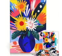 Puzzle da 1000 pezzi per ragazzi vivida visione fauvista di girasoli gioco divertente e stimolante da completare ideale come regalo per tutta la famiglia 38x52cm