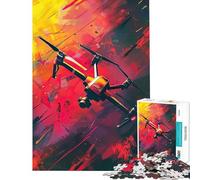 Puzzle da 1000 pezzi per ragazzi volo di un drone infuocato giocattolo educativo gioco pratico per divertimento in famiglia idee regalo (dimensioni 38x26cm)