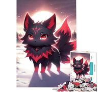 Puzzle da 1000 pezzi per ragazzi volpe a nove code inverno difficile e stimolante decorazione perfetta gioco educativo per ragazzi dai 14 anni in su 38x52cm