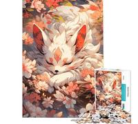 Puzzle da 1000 pezzi per ragazzi "Volpe addormentata tra i ciliegi in fiore" - Giocattolo fai da te con taglio di precisione - Ideale come regalo per tutta la famiglia (38x26cm)
