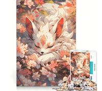 Puzzle da 1000 pezzi per ragazzi: Volpe addormentata tra i ciliegi in fiore gioco impossibile difficile e stimolante compleanno e Natale 38x26cm