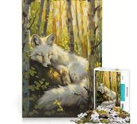 Puzzle da 1000 pezzi per ragazzi Volpe Bianca Fiaba Magica Gioco Pratico Divertente e Umoristico Regalo di Compleanno e Originale 38x26cm