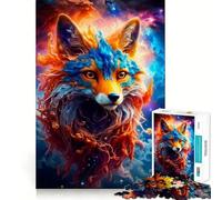 Puzzle da 1000 pezzi per ragazzi,volpe celeste,incastro perfetto,attività stimolante per la mente,momento di relax,attività per il compleanno (38x52cm)