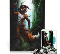 Puzzle da 1000 pezzi per ragazzi: Volpe e Arciere nella Giungla, gioco educativo, divertimento in famiglia, regalo per amici e parenti 38x52cm