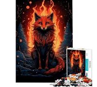 Puzzle da 1000 pezzi per ragazzi volpe rossa misteriosa stimola la mente ideale per l'allenamento cerebrale decorazione per la casa gioco pratico per ragazzi dai 14 anni in su 50x75cm