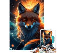 Puzzle da 1000 pezzi per ragazzi Volpe rossa tra le onde gioco educativo giocattolo artistico regalo taglio di precisione (dimensioni 38x52cm)