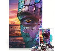 Puzzle da 1000 pezzi per ragazzi volto di uomo con oceano giocattolo educativo attività divertenti da fare a casa gioco stimolante regalo 50x75cm
