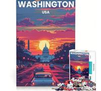 Puzzle da 1000 pezzi per ragazzi Washington DC gioco educativo gara di velocità manuale sfida unica 38x52cm