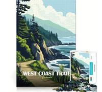 Puzzle da 1000 pezzi per ragazzi, West Coast Trail, Canada, paesaggio, gioco divertente e stimolante, tempo libero, decorazione natalizia da parete (50x75cm)