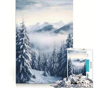 Puzzle da 1000 pezzi per ragazzi "Winter Pines Bliss" gioco educativo analisi e logica regalo di compleanno regalo 38x26cm