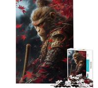 Puzzle da 1000 pezzi per ragazzi Wukong il Re Scimmia Puzzle da 1000 pezzi Decorazione per la casa Giocattolo Taglio di precisione Regalo di compleanno Regalo di viaggio (38x26cm)