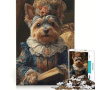 Puzzle da 1000 pezzi per ragazzi Yorkshire Terrier Duchessa Rinascimentale Giocattolo decorativo da parete Migliora la memoria compleanno e Natale 38x26cm