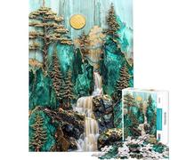 Puzzle da 1000 pezzi per ragazzi Yosemite Kintsugi Falls Gioco artistico interattivo Giocattolo avvincente per coltivare la pazienza Regalo di compleanno Un'opera d'arte (dimensioni 75x50cm)