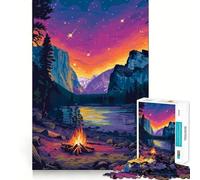 Puzzle da 1000 pezzi per ragazzi Yosemite Retro Pixel Art Bordo preciso Allenamento mentale Divertente Gioco tranquillo Regalo di compleanno artistico (38x52cm)