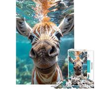 Puzzle da 1000 pezzi per ragazzi zebra mondo sottomarino giocattolo educativo giochi didattici taglio di precisione opera d'arte regalo (dimensioni 50x75cm)