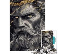 Puzzle da 1000 pezzi per ragazzi Zeus Dio del Tuono Gioco rompicapo per adulti taglio di precisione difficile e stimolante (dimensioni 38x52cm)