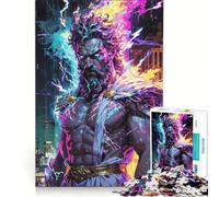 Puzzle da 1000 pezzi per ragazzi Zeus︰ Pantheon al neon giochi rilassanti decorazione da parete per compleanno Natale 38x26cm