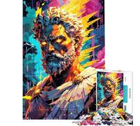 Puzzle da 1000 pezzi per ragazzi: Zeus - Re dell'Olimpo il re dei tuoni Puzzle divertenti per ragazzi analisi e logica compleanno e Natale (dimensioni 38x52cm)