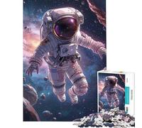 Puzzle da 1000 pezzi per ragazziastronauta nello spazio con riflesso galattico Attività divertenti da fare in casa Decorazione perfetta Giocattolo antistress Adatto a partire dai 14 anni (50x75cm)